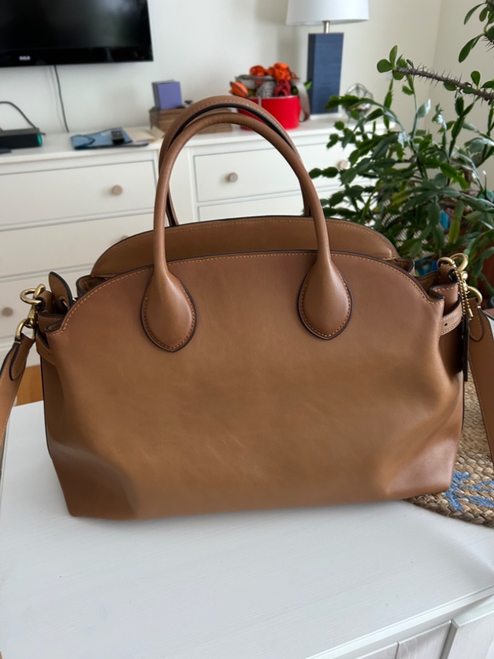 Coach Soft Empire 40 Carryall Leather Tote - Picture 10 of 16